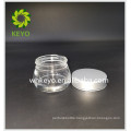 Clear container glass jar cosmetic sample pots with aluminum screw lids